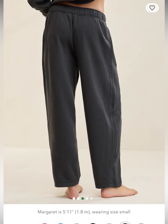 aerie Pants - aerie Barrel Charcoal Wide-Leg Track Pants